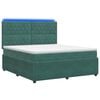 vidaXL LED Boxspringbett mit Matratze Dunkelgr&uuml;n 180 x 200 cm Samt
