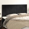 vidaXL Kopfteil Schwarz 180x5x118/128 cm Samt