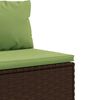 vidaXL 10-tlg. Garten-Lounge-Set mit Kissen Braun Poly Rattan