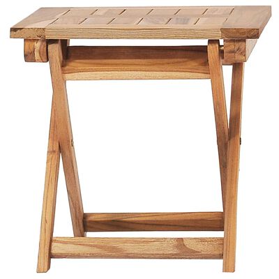vidaXL Garten-Liegestühle mit Fußstützen und Tisch Teak Massivholz