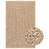vidaXL Teppich ZIZUR 240x340 cm Jute-Optik Indoor und Outdoor
