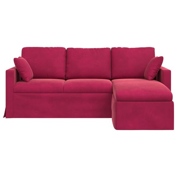 vidaXL Sofa Weinrot Gesamtabmessungen: 198 x 134 x 80 cm (B x T x H)