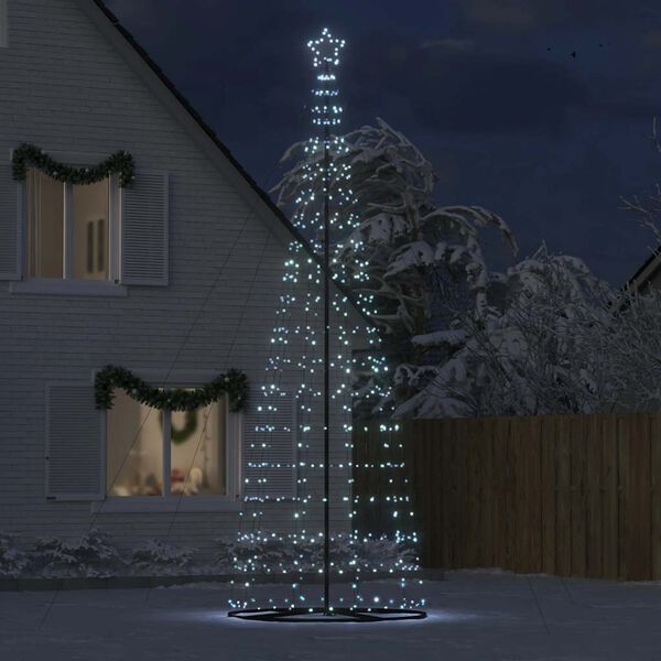 vidaXL LED Weihnachtsbaum 1534 LEDs Kaltwei&szlig; 500 cm