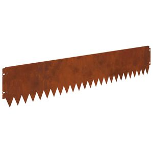 vidaXL Rasenkante 20 stk. 103 x 20 cm Stahl Rostoptik