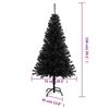 vidaXL K&uuml;nstlicher Weihnachtsbaum mit St&auml;nder Schwarz 150 cm PVC