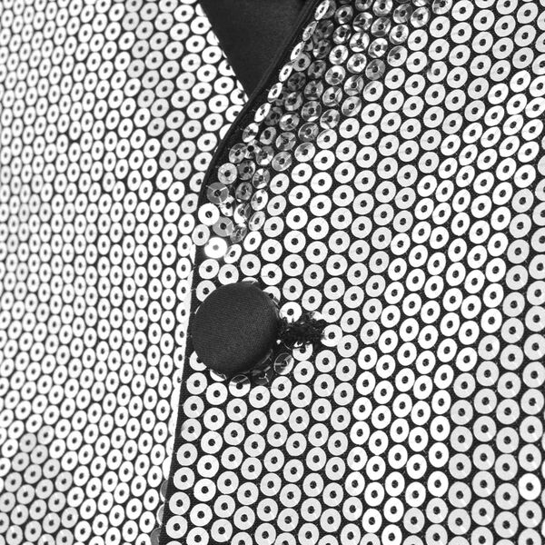 vidaXL Herren Blazer Silber 48 Polyester