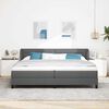 vidaXL Boxspringbett mit Matratze Dunkelgrau 200 x 200 cm Stoff