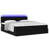 vidaXL Ottoman-Bett mit Matratzen & LEDs Schwarz 160x200 cm Samt