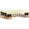 vidaXL Outdoor-Sofagarnitur 9 Stk. Natur und Creme