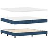 vidaXL Boxspringbett mit Matratze mit Kopfteil Blau 200 x 200 cm Stoff