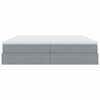 vidaXL Aufbewahrungsbett mit Matratze Hellgrau 200 x 200 cm Polyester