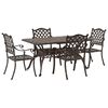 vidaXL Garten Essgruppe 5 pcs Bronze Aluminium