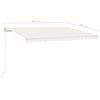 vidaXL Markise Manuell Einziehbar mit LED 400x300 cm Creme