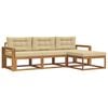 vidaXL Outdoor-Sofagarnitur mit Kissen 4 pcs Natur und Beige
