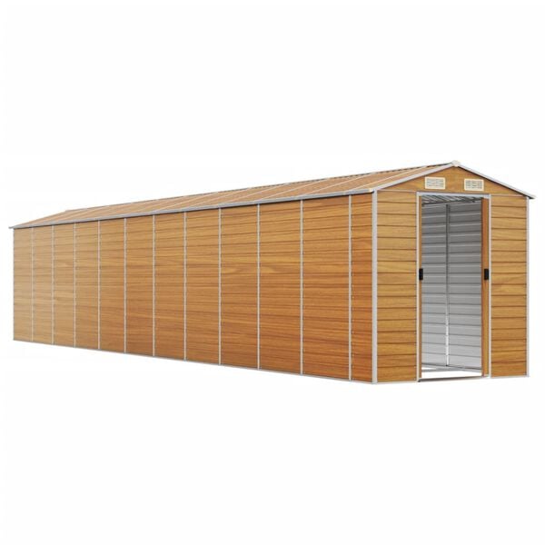 vidaXL Gerätehaus Hellbraun 191x980x198 cm Verzinkter Stahl