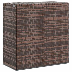 vidaXL Garten-Kissenbox PE Rattan 100x49x103,5 cm Braun