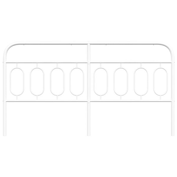 vidaXL Ersatz-Kopfteil Metall Wei&szlig; 193 cm