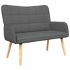 vidaXL 2-Sitzer Sofa Dunkelgrau 115 x 61 x 87 cm Stoff