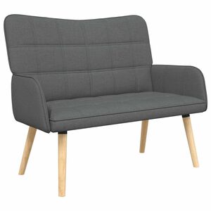 vidaXL 2-Sitzer Sofa Dunkelgrau 115 x 61 x 87 cm Stoff