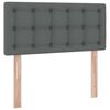 vidaXL Bett mit Stauraum und LED mit LED Dunkelgrau 90 x 190 cm Stoff