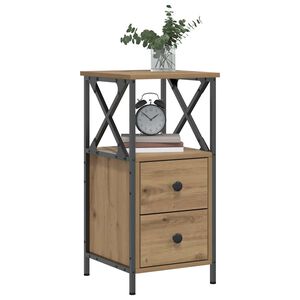 vidaXL Nachttisch Artisan-Eiche 34x35,5x70 cm Holzwerkstoff