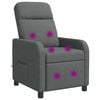 vidaXL Massage Relaxsessel Dunkelgrau Stoff