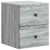 vidaXL Wandmontierter Nachttisch Graues Sonoma 34,5 x 33 x 40 cm