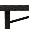 vidaXL Gartentisch mit Glasplatte Schwarz 190x80x75 cm Poly Rattan