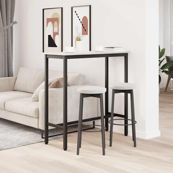 vidaXL Tisch Wei&szlig; 100 x 40 x 101 cm Ingenieure Holz und Stahl