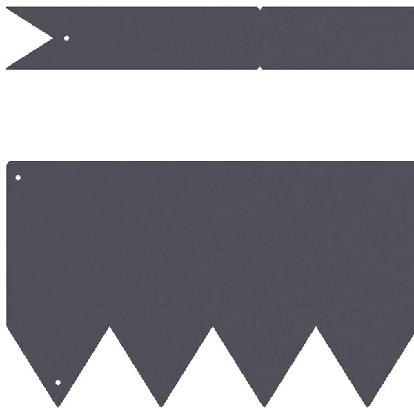 vidaXL Raseneinfassung 30 pcs Anthrazit 100 x 0,05 x 20 cm