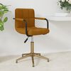 vidaXL Esszimmerstuhl Drehbar Braun Samt