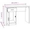 vidaXL Schreibtisch mit Stauraum Braun Eichen-Optik 100x40x73 cm