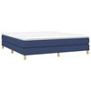 vidaXL Boxspringbett mit Matratze Blau 180x200 cm Stoff