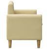 vidaXL 2-Sitzer-Kindersofa Cremewei&szlig; Kunstleder