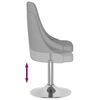 vidaXL Esszimmerstuhl Drehbar Hellgrau Stoff