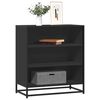 vidaXL Sideboard Schwarz 68x35x76 cm Holzwerkstoff und Metall