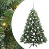 vidaXL Künstlicher Weihnachtsbaum mit 150 LEDs Grün 120 cm PE und PVC