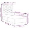 vidaXL Boxspringbett mit Matratze mit LED Dunkelgrau 90 x 190 cm Samt