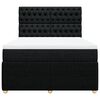 vidaXL Boxspringbett mit Matratze Schwarz 140x190 cm Stoff