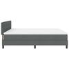 vidaXL Boxspringbett mit Matratze Dunkelgrau 180 x 200 cm Stoff