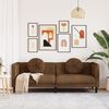 vidaXL 3-Sitzer Sofa mit Kissen Braun Kunstleder Wildleder-Optik