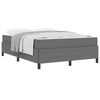 vidaXL Bettrahmen mit Matratze Hellgrau 140 x 190 cm Stoff