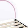 vidaXL Kinderbettgestell mit Kopfteil mit Kopfteil Weiß 90 x 190 cm PU