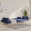 vidaXL Schlafsofa 2-Sitzer mit 2 Kissen Blau Stoff