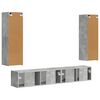 vidaXL TV-Schrankset Wandmontiert 3 pcs Beton Grau Holzwerkstoff