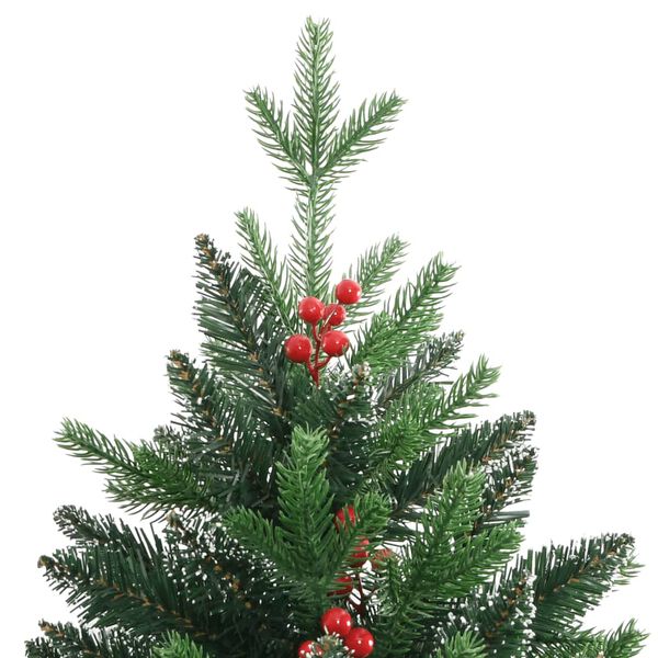 vidaXL K&uuml;nstlicher Weihnachtsbaum Klappbar mit Roten Beeren 240 cm