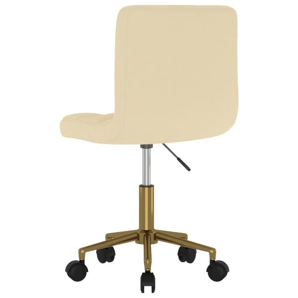 vidaXL Esszimmerst&uuml;hle 4 Stk. Drehbar Creme Samt