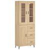 vidaXL Highboard Sonoma-Eiche 69,5x34x180 cm Holzwerkstoff