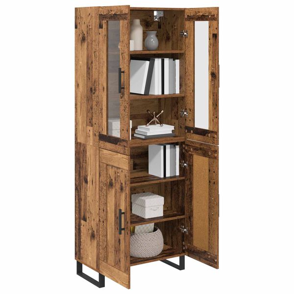 vidaXL Highboard 2 pcs Altholz Holzwerkstoff