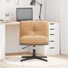 vidaXL B&uuml;rodrehstuhl Beige Gelockter woll&auml;hnlicher Stoff